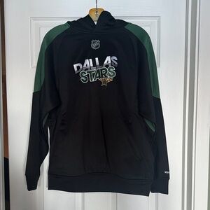 Reebok Black and Green Dallas Stars Hoodie